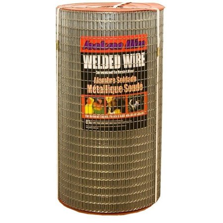 JACKSON WIRE 10 08 36 14 Welded Wire Fence, 100 ft L, 24 in H, 12 x 1 in Mesh, 16 Gauge, Galvanized 10083614